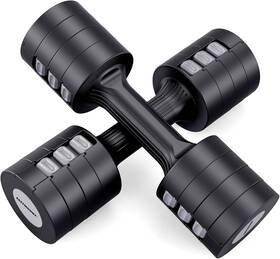 East Mount 770523705866 Adjustable Dumbbells 5 Lb Set Of 2 / Pair 10 Black