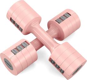East Mount 770523707914 Adjustable Dumbbells 5 Lb Set Of 2 / Pair 10 Pink