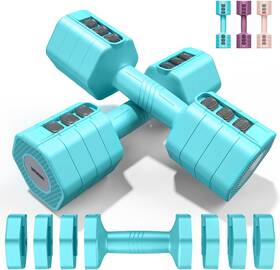 East Mount 791126370442 Weights Dumbbells Set Of 2 Adjustable Dumbells For Women 4 In Blue