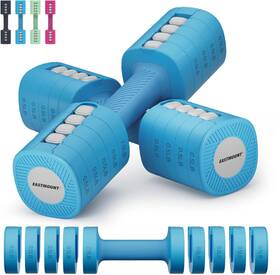 East Mount 791126370480 Adjustable Weight Dumbbells Set Of 2 8 In 1 Hand Weights For Blue