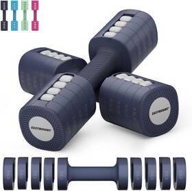 East Mount 791126370534 Adjustable Weight Dumbbells Set Of 2 8 In 1 Hand Weights For Grey