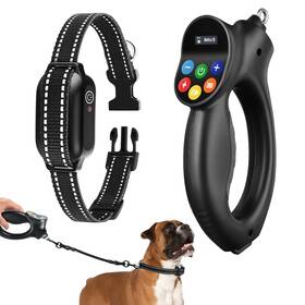 E-q120 Elecshion Shock Collar For Dogs - 2 In 1 Auto Anti Bark Leash Training With Re