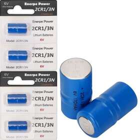 Enerpe 698869952648 2cr1/3n 6 Volt Replacement Battery For Pet Stop Dog 4-pack Blue