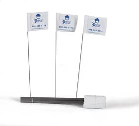 Extreme Dog Fence 5346862228 Electric Boundary Flags For Visual Aid During Underground White