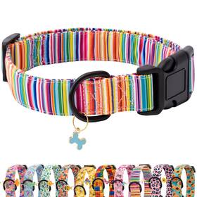 Faygarsle M24d8-dctw-m Dog Collar For Small Medium Large Dogs Cute Colorful Puppy Collars