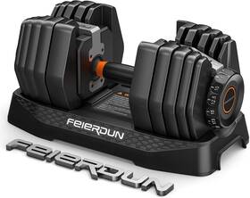 Fed-dum-52.5lb-1 Feierdun Adjustable Dumbbell Set 5-52.5lb Free Weight Dumbbells 15 In Black