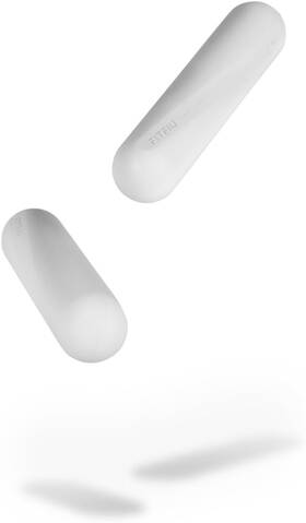 Fitfiu 1100042 Fitness Set Of 2 Oval Dumbbells 4.4lbs Each In White Soft