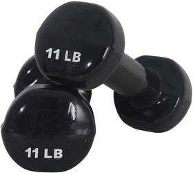 Fitness First 810004831803 Vinyl Dipped Dumbbell Pairs 1-12 Lbs. 11 Lbs Black