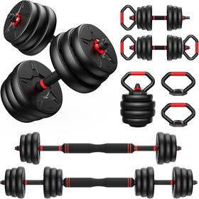 Fit-dum-a-70 Fitplam Adjustable Dumbbell Set 55/70lbs Free Weights With Upgraded Nut 4 In 1