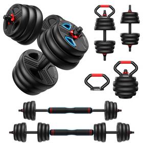 Fit-dum-hxb-45 Fitplam 4 In 1 Adjustable Dumbbell Weight Set 11 Inches X 22.5 Black