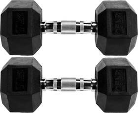 Fitvids 810133182166 Rubber Encased Hex Dumbbell Multiple Sizes