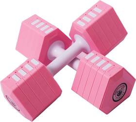Fitvids 810133185358 Set Of 2 Adjustable Dumbbells Dumbbell Weight Each Adjusts Pink