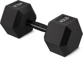 Fitvids 850068119233 Rubber Encased Exercise And Fitness Hex Dumbbell Hand Weights With Black Fitvids 850068119233 Rubber Encased Exercise And Fitness Hex Dumbbell Hand Weights With Black