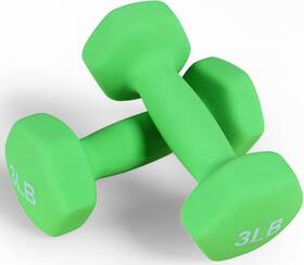 Fitvids 859113006962 Neoprene Dumbbell Hand Weights Anti-slip 3 Pounds 3-pound Pair