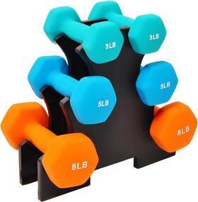 Fitvids Spz-d358 Adjustable Dumbbell Set 32-pound 3 Pairs