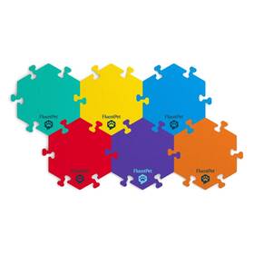 Fluentpet 810119580283 Hextiles - Bold 6-pack Accessory Dog And Cat Button Learning Kits Can Hol