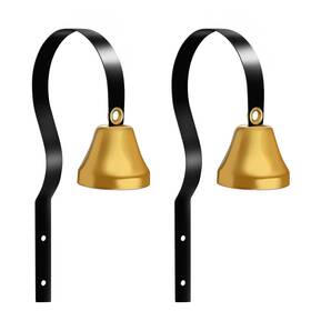 Flylin 786213504602 2pcs Metal Dog Doorbell Shopkeepers Doggy Training Bell Wall Mounted For Hom