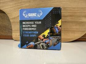 Gainz01 Gainz Muscle Gear - Thick Grips Dumbell Barbell Weight Lifting Adapters For Fat Bar Blue