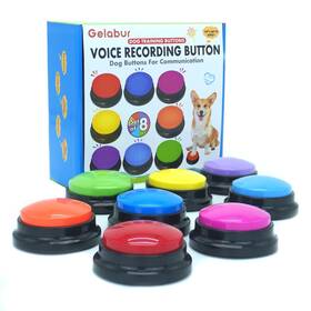 Gelabur 762849459226 Set Of 8 Dog Buttons For Communication Voice Recordable Classroo