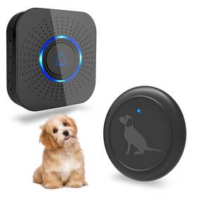 Hathever Pb-11d-b Dog Doorbell To Go Outside Wireless Doggie Door Bell Operating At 1000 Feet