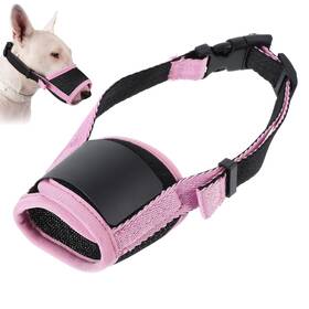 Heclia 703480 1 Tradnnh8 Soft Mesh Dog Muzzle Adjustable Breathable Puppy Mouth Guard For Small Mediu