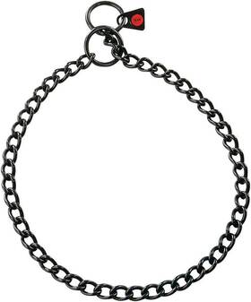 Herm Sprenger 022853191847 Black Stainless Steel Dog Training Collar No-pull Slip Chain Fo Herm Sprenger 022853191847 Black Stainless Steel Dog Training Collar No-pull Slip Chain Fo