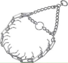 Herm Sprenger 789235431703 Hs Ultra Chrome Metal Prong / Pinch Dog Training Collar 22 Inch Neck