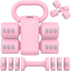D-03k Hezeyferg 2-in-1 Adjustable Dumbbells Set 4 Levels Weight For Women D-03k Hezeyferg 2-in-1 Adjustable Dumbbells Set 4 Levels Weight For Women