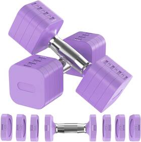 Up-db6 Hezeyferg 22lbs Adjustable Dumbbells Set Weight With 4 Purple Up-db6 Hezeyferg 22lbs Adjustable Dumbbells Set Weight With 4 Purple