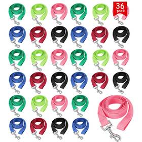 Hillban Leash-34 36 Pcs Dog Leash Bulk 5 Ft Multicolored Puppy Training Slip Pet
