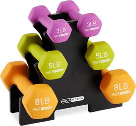 Hh358d-4 Holahatha Neoprene Dumbbell Free Hand Weight Set With Rack Ideal For Home