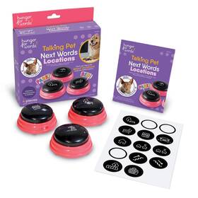Hunger For Words 765023093544 Talking Pet Next Locations - 3 Piece Set Of Recordable Speech Buttons F