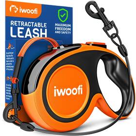 Ub05l-or Iwoofi Retractable Dog Leash 18.2 Ft Chew Proof Cable Included 360°