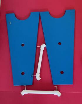 R920 J&j Dog Supplies Two Practigate Add-ons Painted Blue Uprights- For Obedience Ring Gate By R920 J&j Dog Supplies Two Practigate Add-ons Painted Blue Uprights- For Obedience Ring Gate By