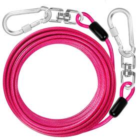 Jenico 735812159423 Dog Tie Out Cable 15 Ft Lead For Yard - Heavy Duty Chain Leash Ou