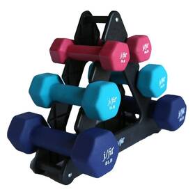 Jfit J-dbstl32 Dumbbell Set With Durable 32 Lbs Neoprene Rack