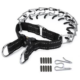 Jipimon 754302840979 Pinch Collar For Dogs Adjustable Dog Training With Comfortable Rubber