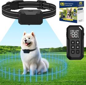 Rwqe-001 Jizboc Wireless Dog Fence Tranining Collar With Remote Control Electric Black1