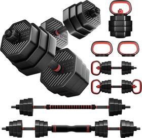 Keppi Fitness 632125458543 Keppifitness Adjustable Dumbbell Set 30/40/50/70/90 Lb Weight Black-50lb