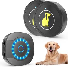 Dwdat1-blk-2t1 Lalolee Dog Door Bell For Training Doggie Puppy Sli