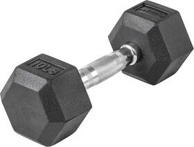 Lifeline Llhrd10 Fitness Hex Dumbbells Rubber Wrapped 10 Lb 10lb Single - Black