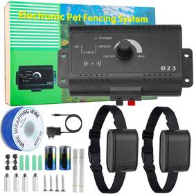 A883-2-collar Lirioden Electric Dog Fence System Wireless Pet Containment With Dual Wate
