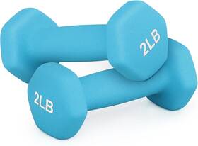 Madog Sport Equipment 840256441871 Dumbbell Set Anti-slip Neoprene Coated Hexagon Hand Weights For Blue Madog Sport Equipment 840256441871 Dumbbell Set Anti-slip Neoprene Coated Hexagon Hand Weights For Blue