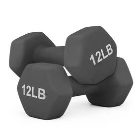 Gwdb-001-12-2p-gy Madog Sport Equipment Dumbbell Set Anti-slip Neoprene Coated Hexagon Hand Weights For Gray Gwdb-001-12-2p-gy Madog Sport Equipment Dumbbell Set Anti-slip Neoprene Coated Hexagon Hand Weights For Gray