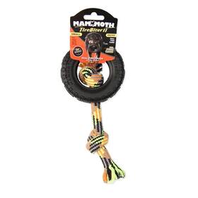 156121 Mammoth Tirebiter Ii Small Dog Toy With Rope 3.75 Inches