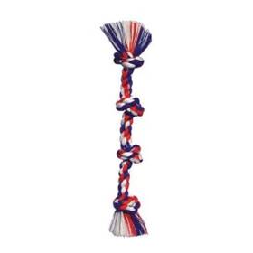 Mammoth Pet Products 956009 Flossy Chew Large Clear 4 Knot Tug
