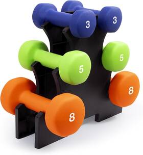 Marcy 096362998154 3-pair Neoprene Coated Dumbbell Set Total 32-lbs With Medium Multi Marcy 096362998154 3-pair Neoprene Coated Dumbbell Set Total 32-lbs With Medium Multi