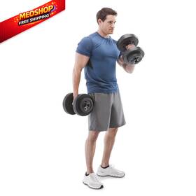 Marcy Vb40 40 Pound Vinyl Dumbbell Set With Adjustable Weights For Black