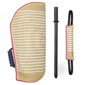 Melktemn 730807365650 Dog Bite Training Set Sleeve Arm With Whip Agitation Stick Professi