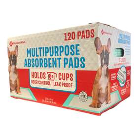 Members Mark Mm05801 Multipurpose Absorbent Pads 120 Count Odor Control Leak Proof